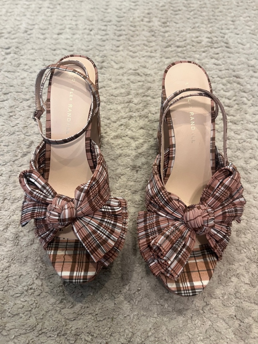 Loeffler Randall Natalia Plaid Platform Sandals